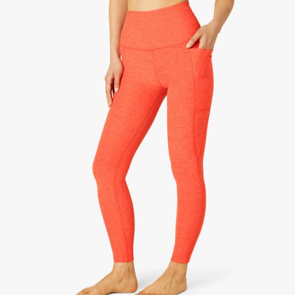 Beyond Yoga Pants - Beyond Yoga Pink Orange High-Waisted Midi Leggings